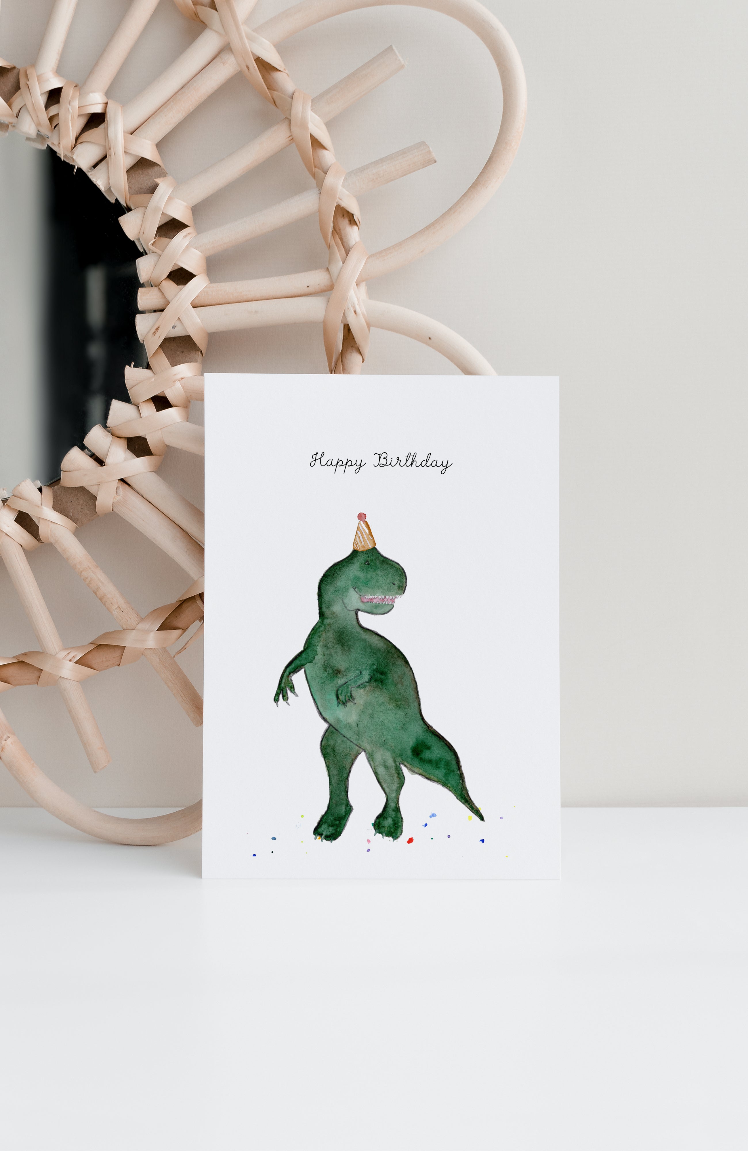Kinder Geburtstagskarte Dino