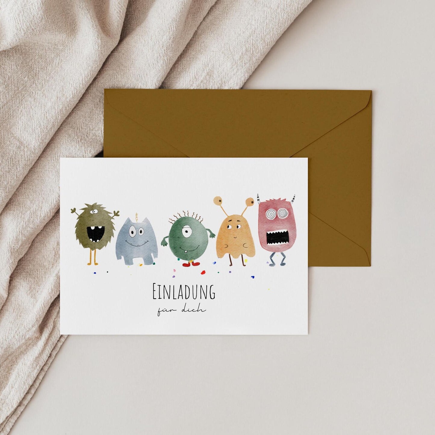 Einladungskarten-Set "Monster“