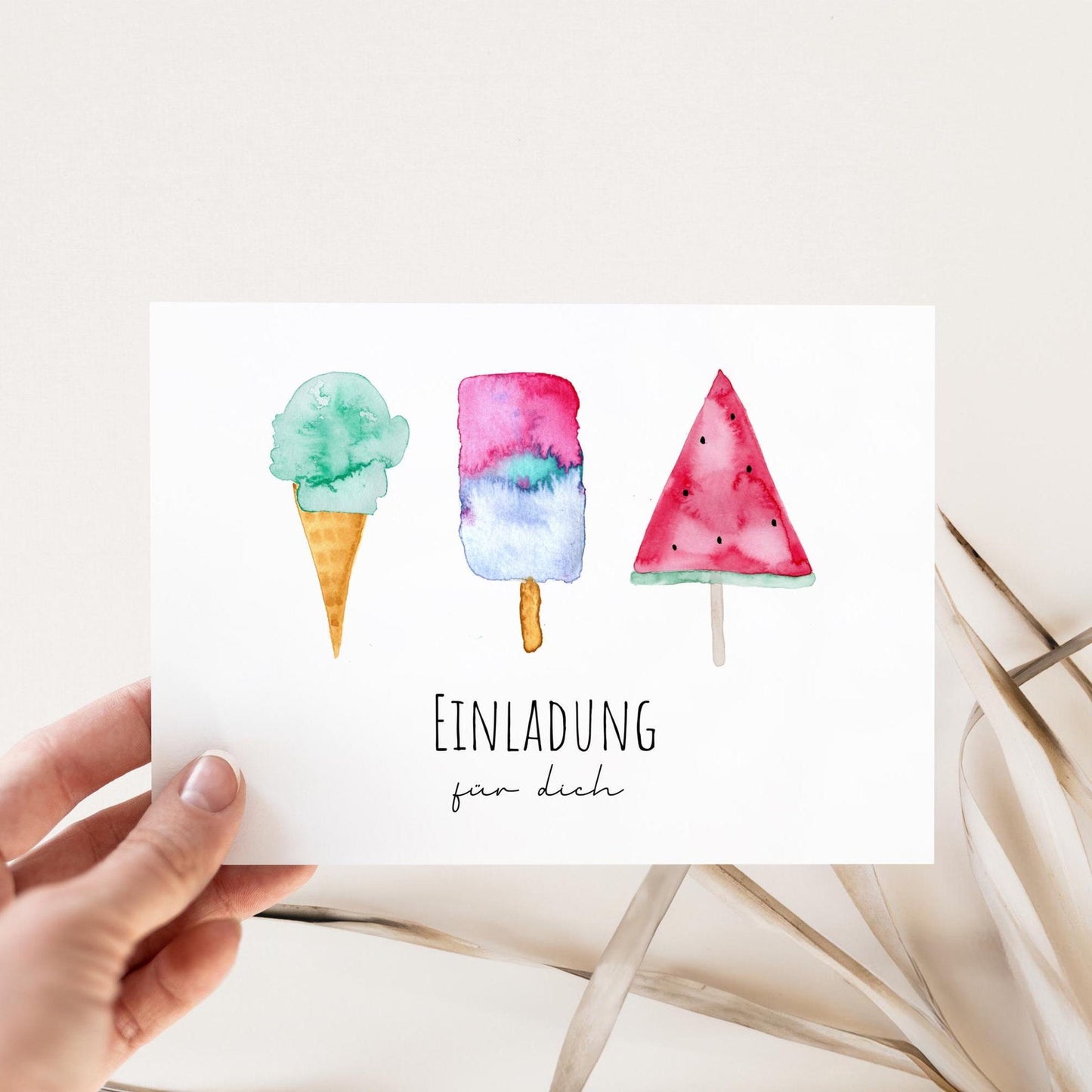 Einladungskarten-Set "Eis“