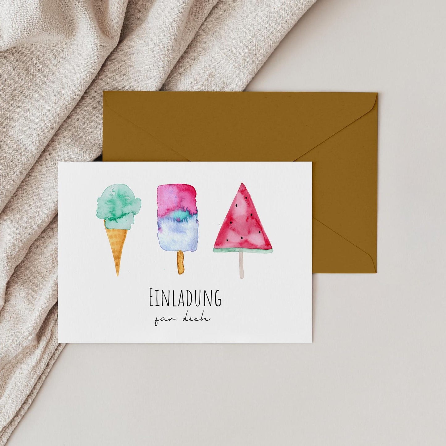 Einladungskarten-Set "Eis“
