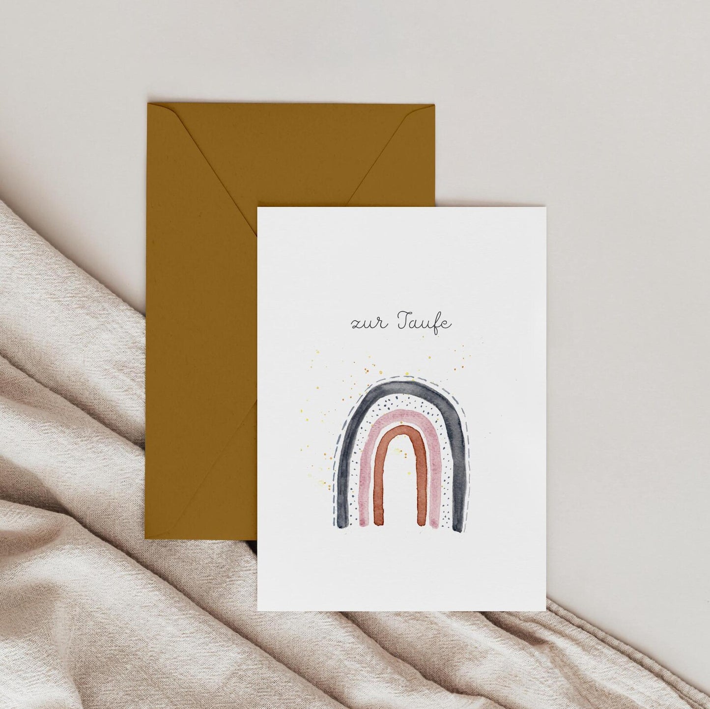 Karte zur Taufe "Regenbogen 2"