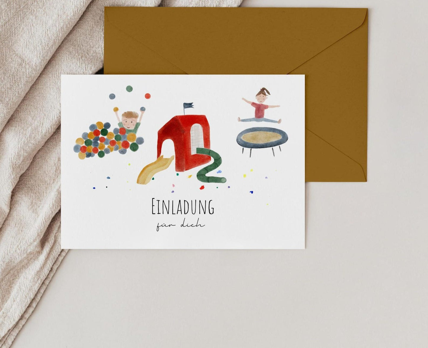 Einladungskarten-Set "Indoor Spielplatz"