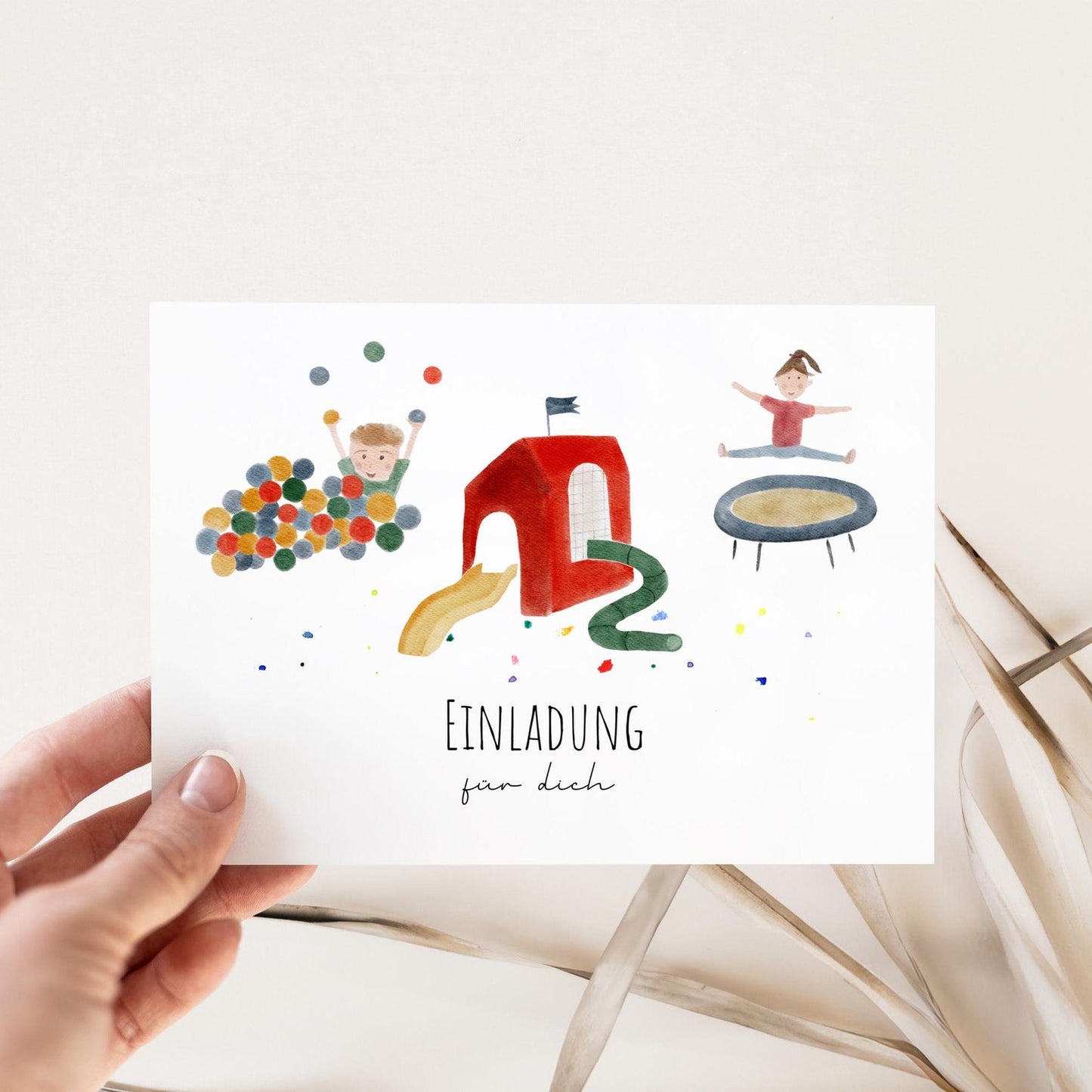 Einladungskarten-Set "Indoor Spielplatz"