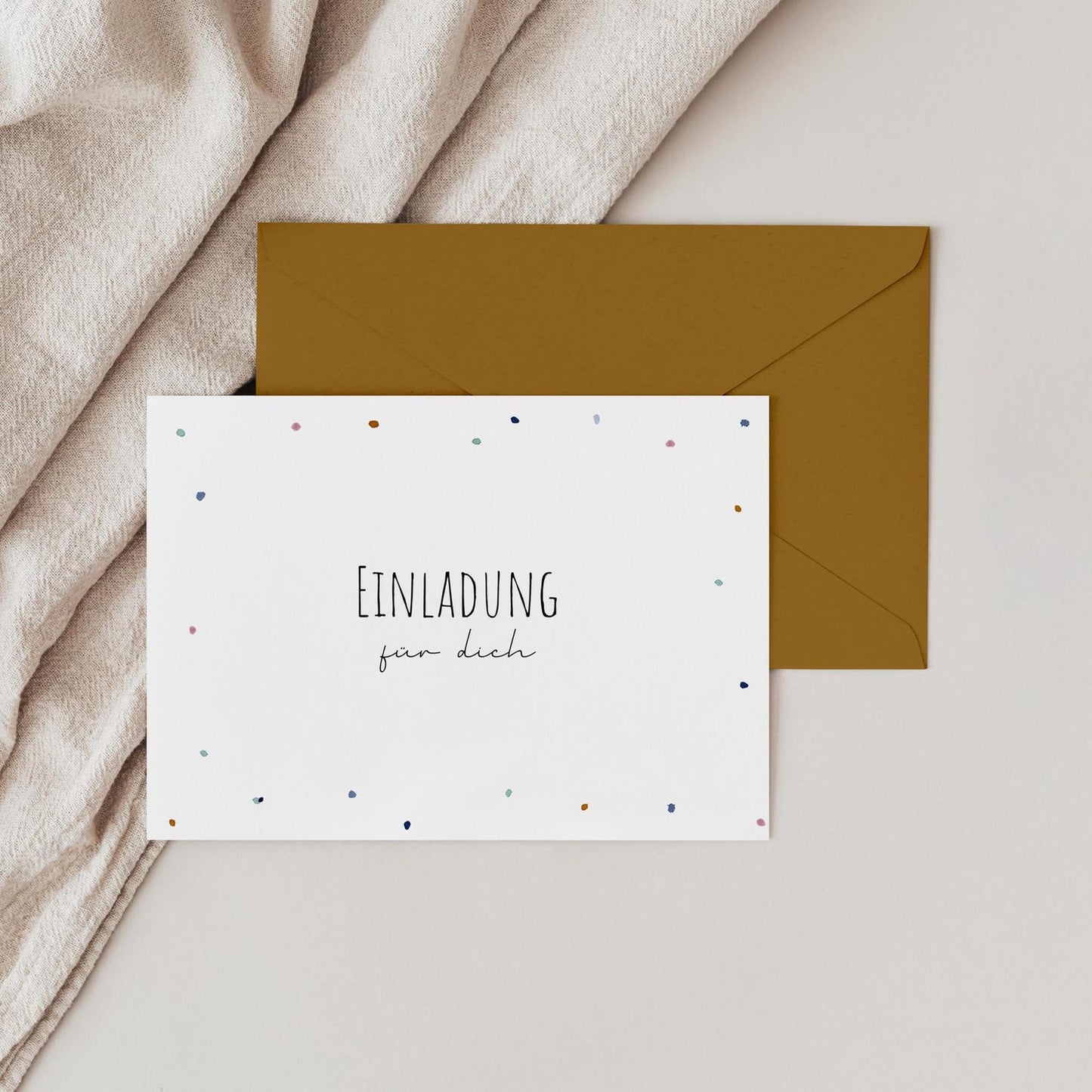 Einladungskarten-Set "Tupfer“