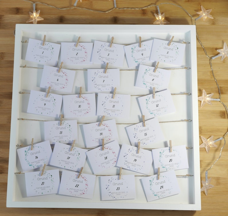 Adventskalender von Herzen-24 Gründe warum ich dich liebe/lieb hab