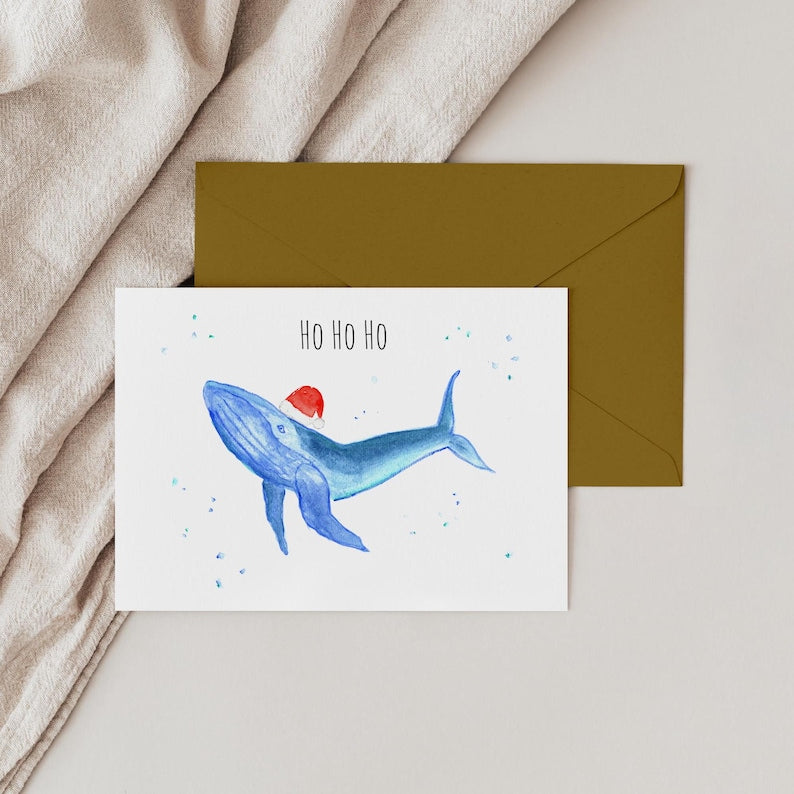 Weihnachtskarte "Wal"