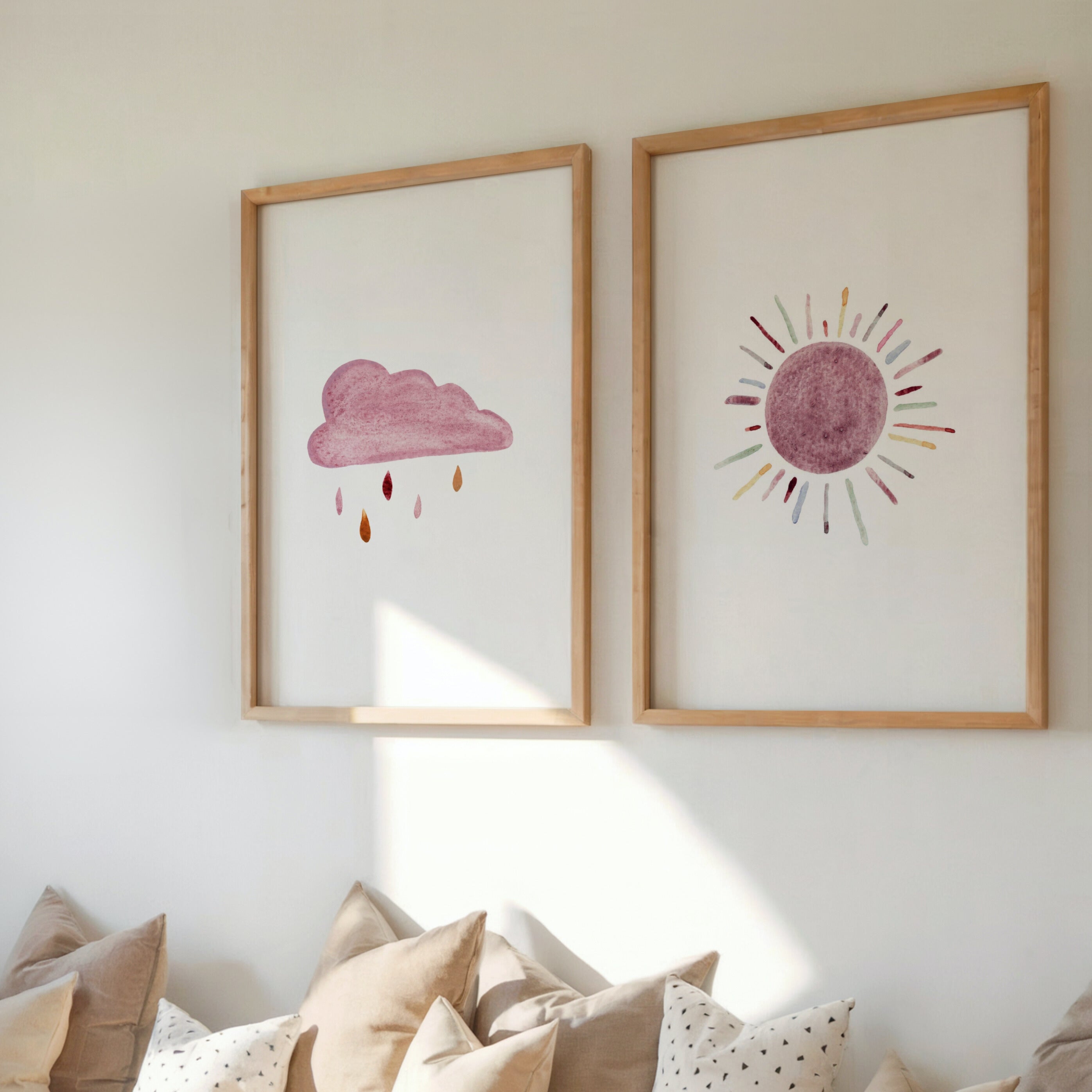 Kinderposter Wolke im Format DIN A4, ungerahmt geliefert.