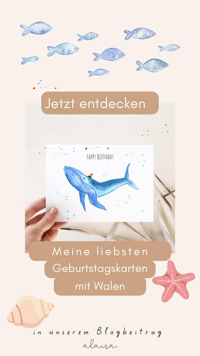 Meine liebsten Geburtstagskarten mit Walen - Blogpost