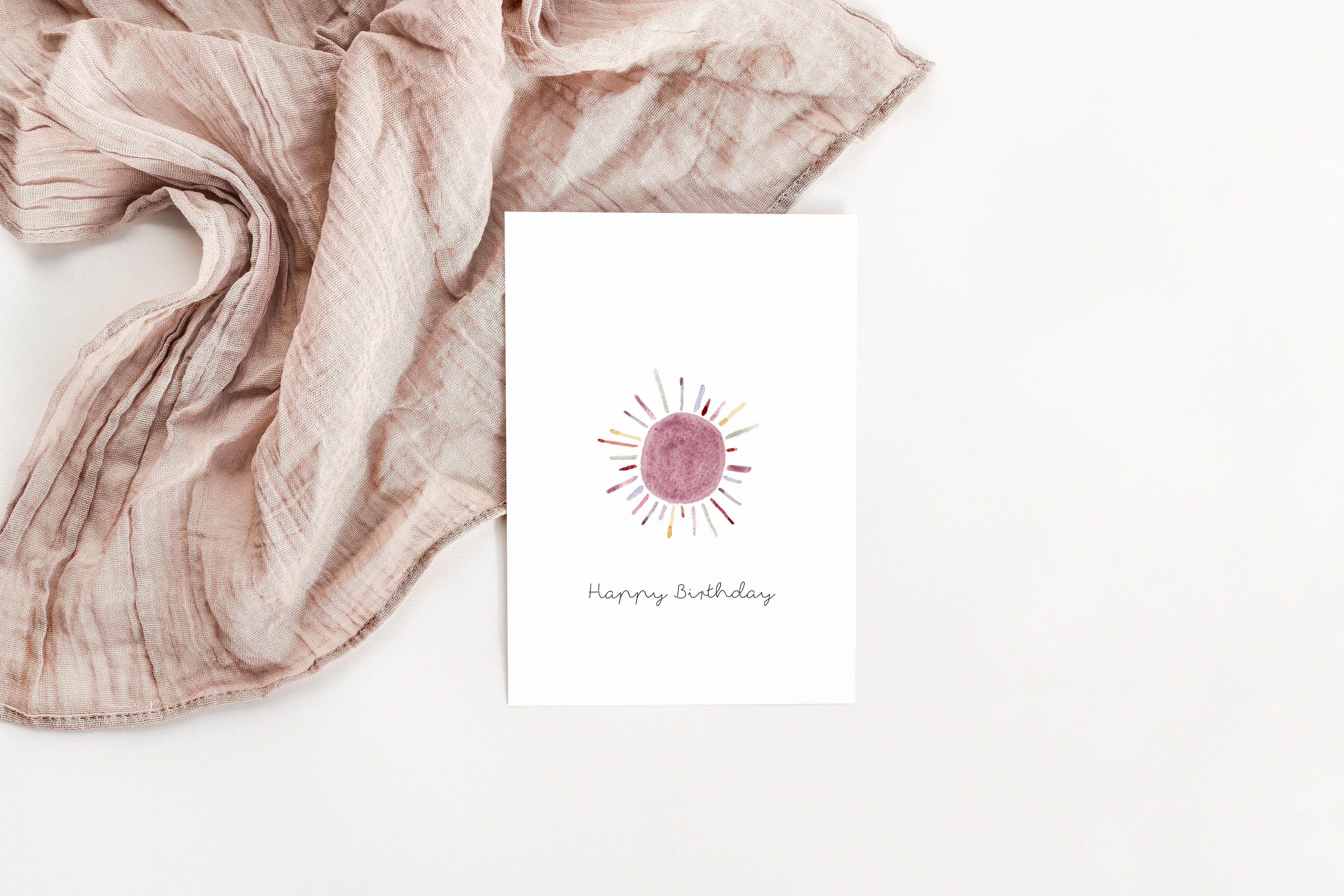 Karte zum Geburtstag Sonne