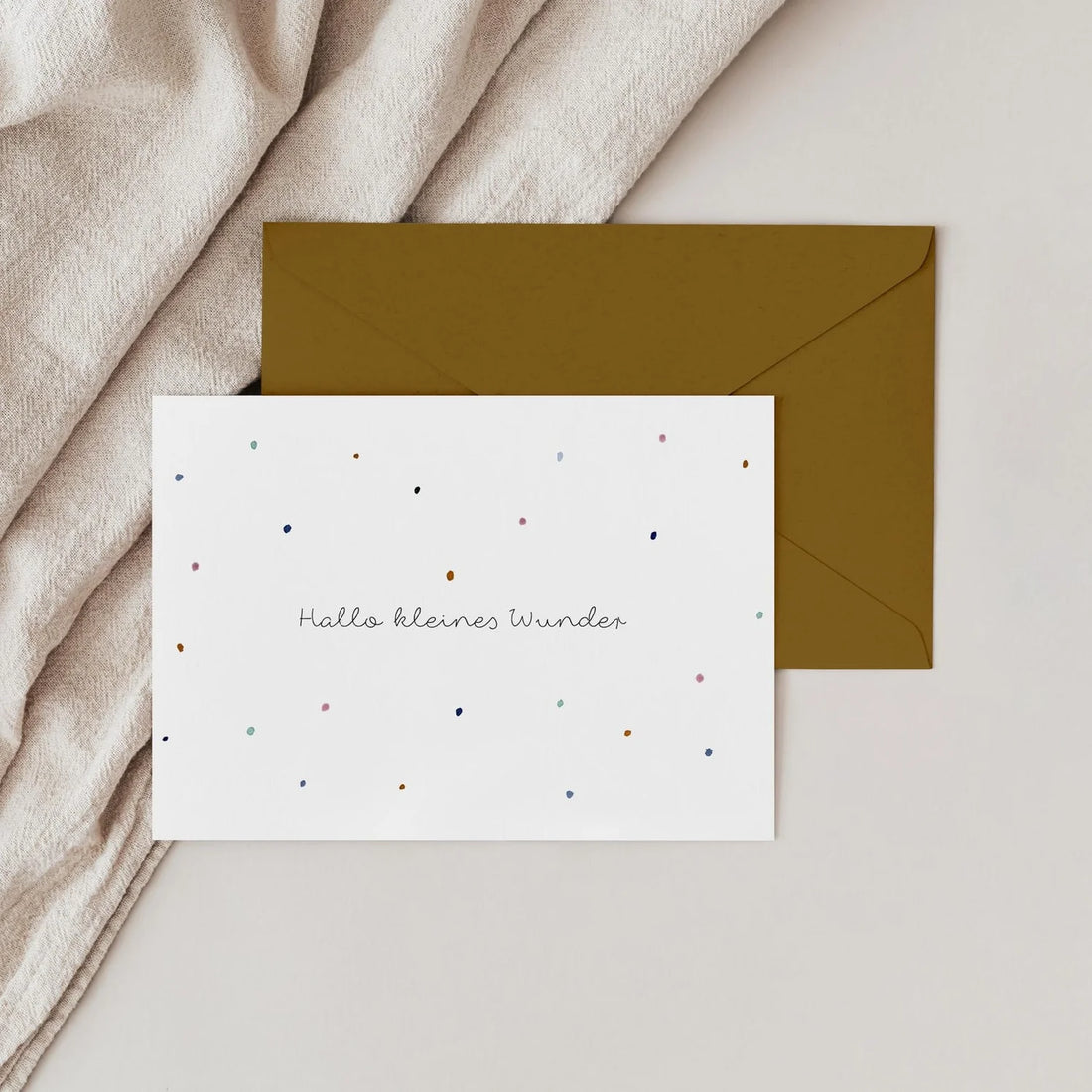 Hallo kleines Wunder Karte Tupfer