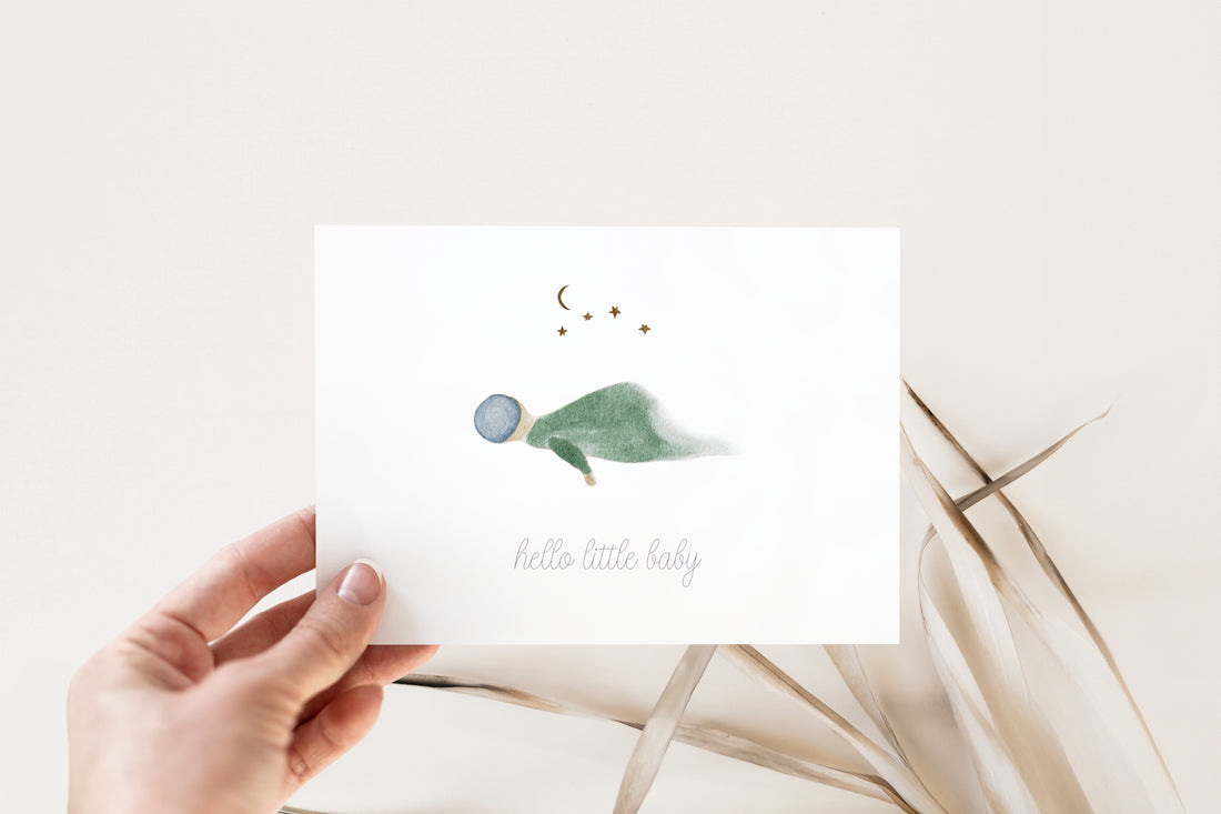 Glückwunschkarte zur Geburt baby