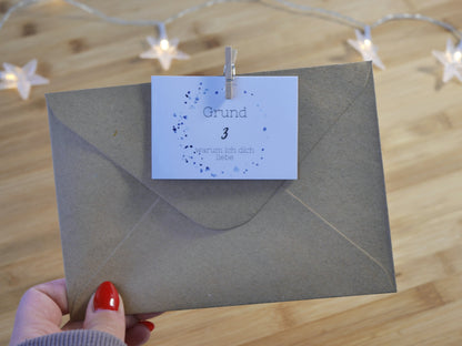 24 Gründe, warum ich dich liebe – handgemalter Adventskalender für persönliche Liebesbotschaften