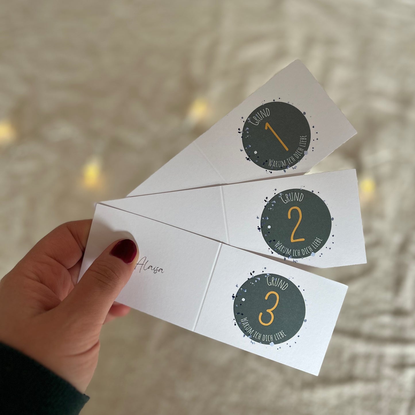 Adventskalender von Herzen-24 Gründe warum ich dich liebe (grün)