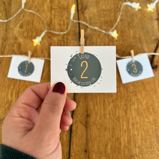 Adventskalender von Herzen-24 Gründe warum ich dich liebe (grün)