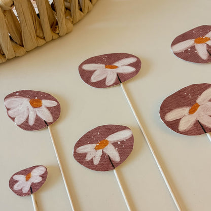 Caketopper – Blumen rosa