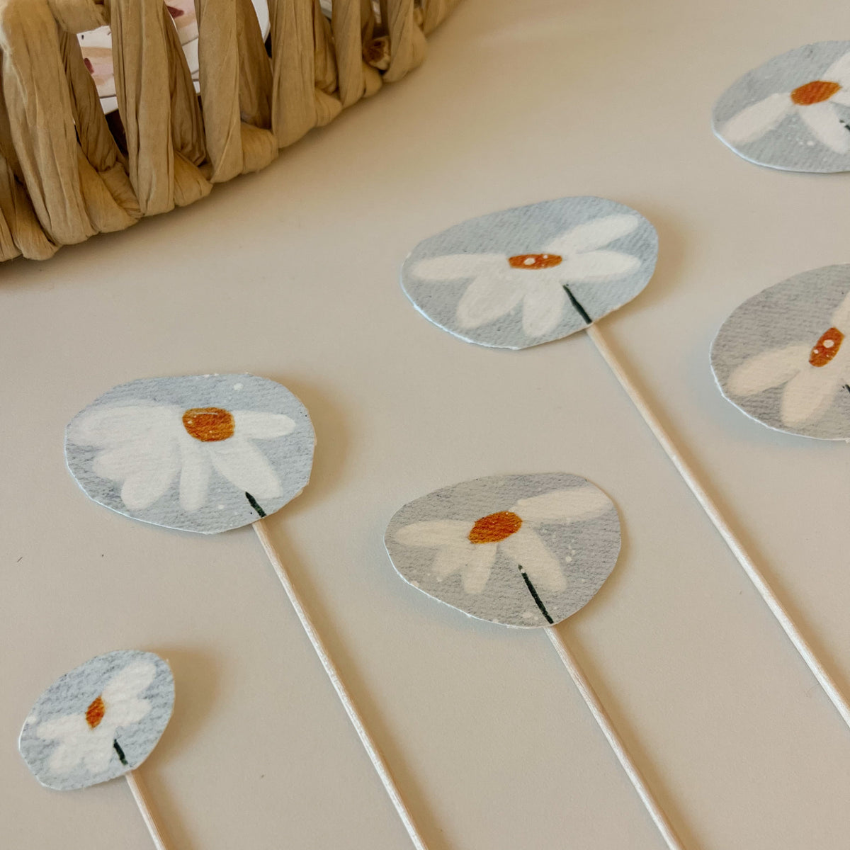 Caketopper – Blumen blau