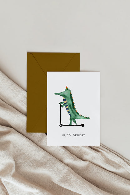 Karte Geburtstag Krododil