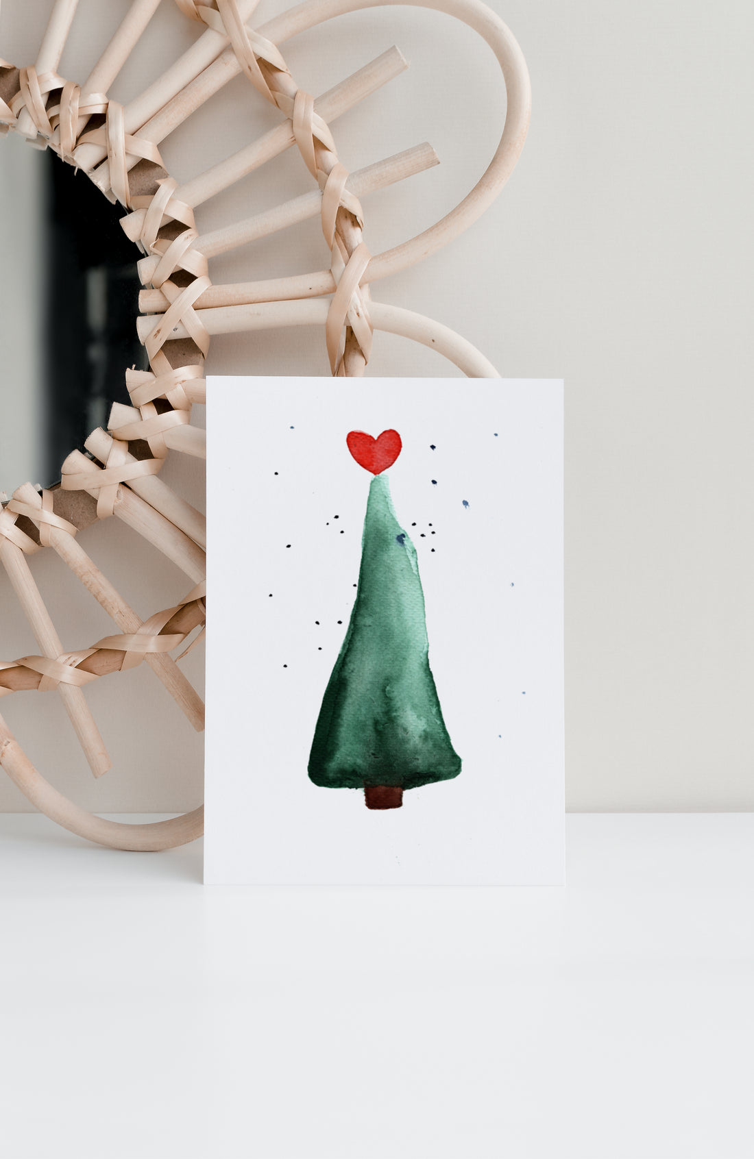 Weihnachtskarte Weihnachtsbaum Herz