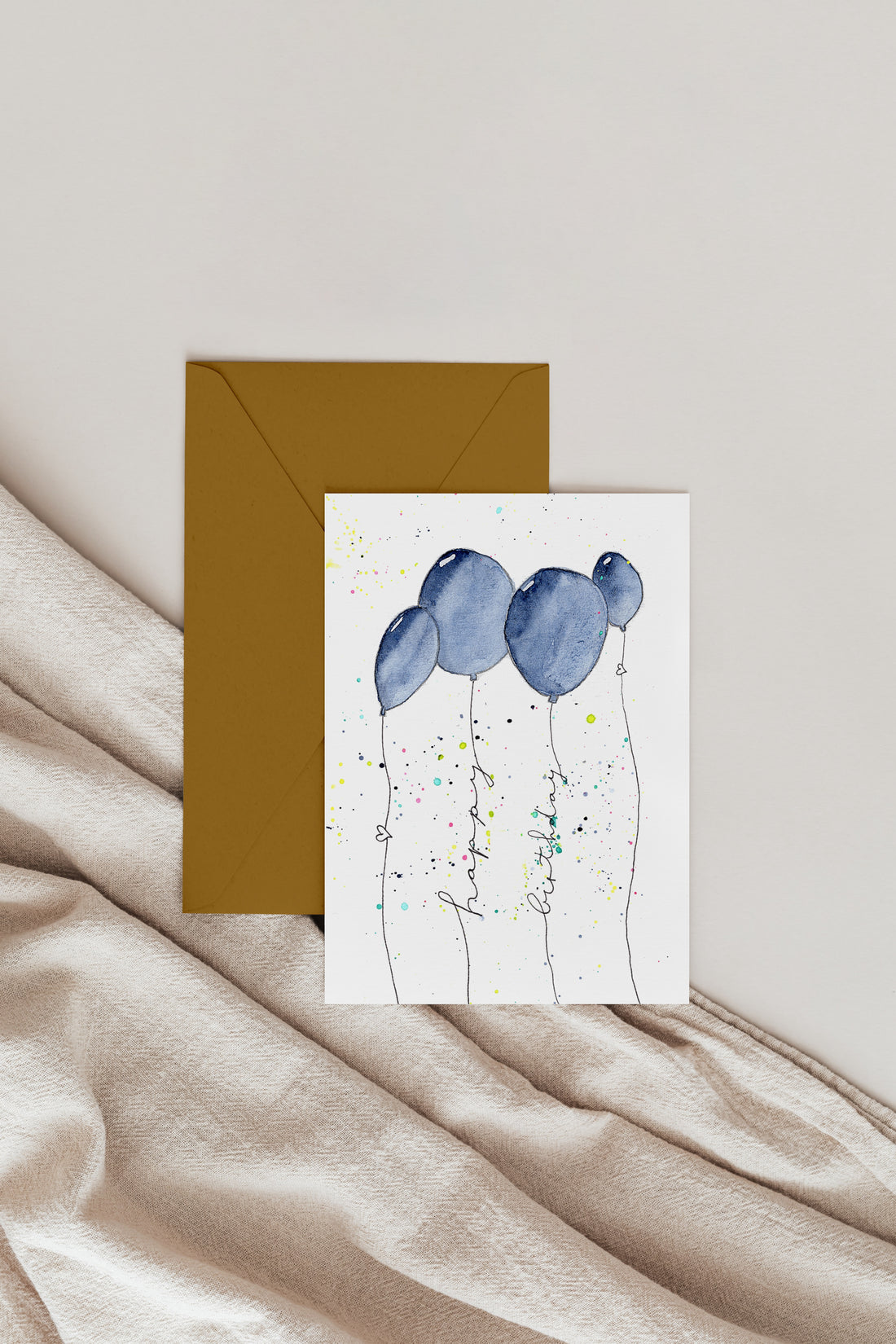Kinder Geburtstagskarte Luftballons