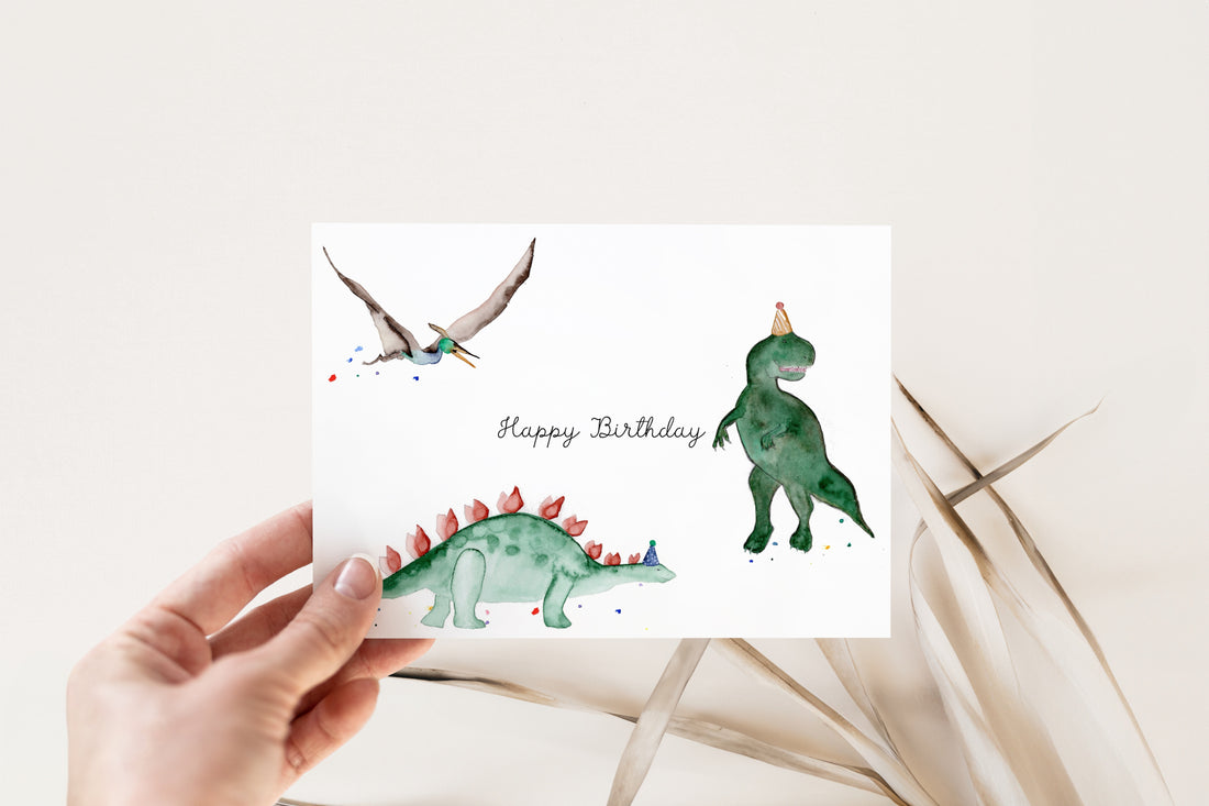 Dino Geburtstagskarte Kinder