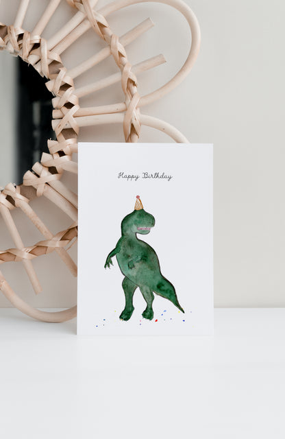 Kinder Geburtstagskarte Dino