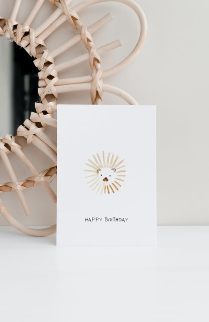 Karte zum Geburtstag Löwe