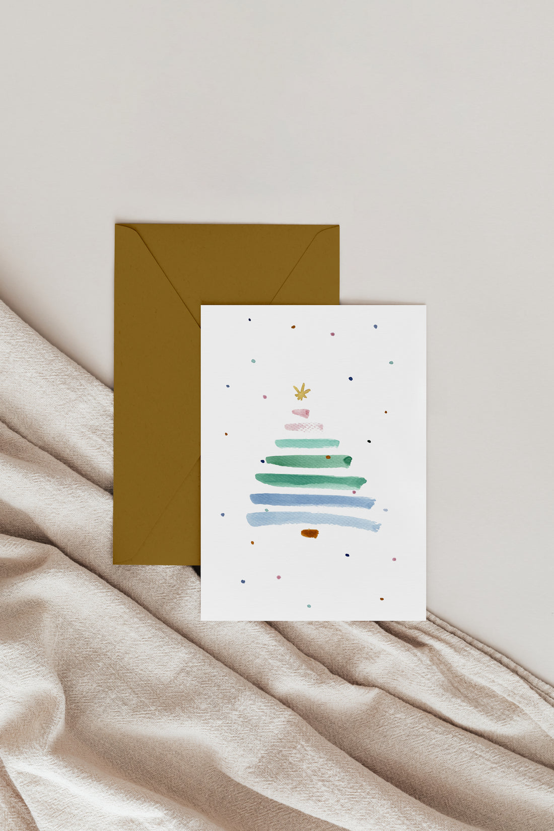 Weihnachtskarte Weihnachtsbaum Stern