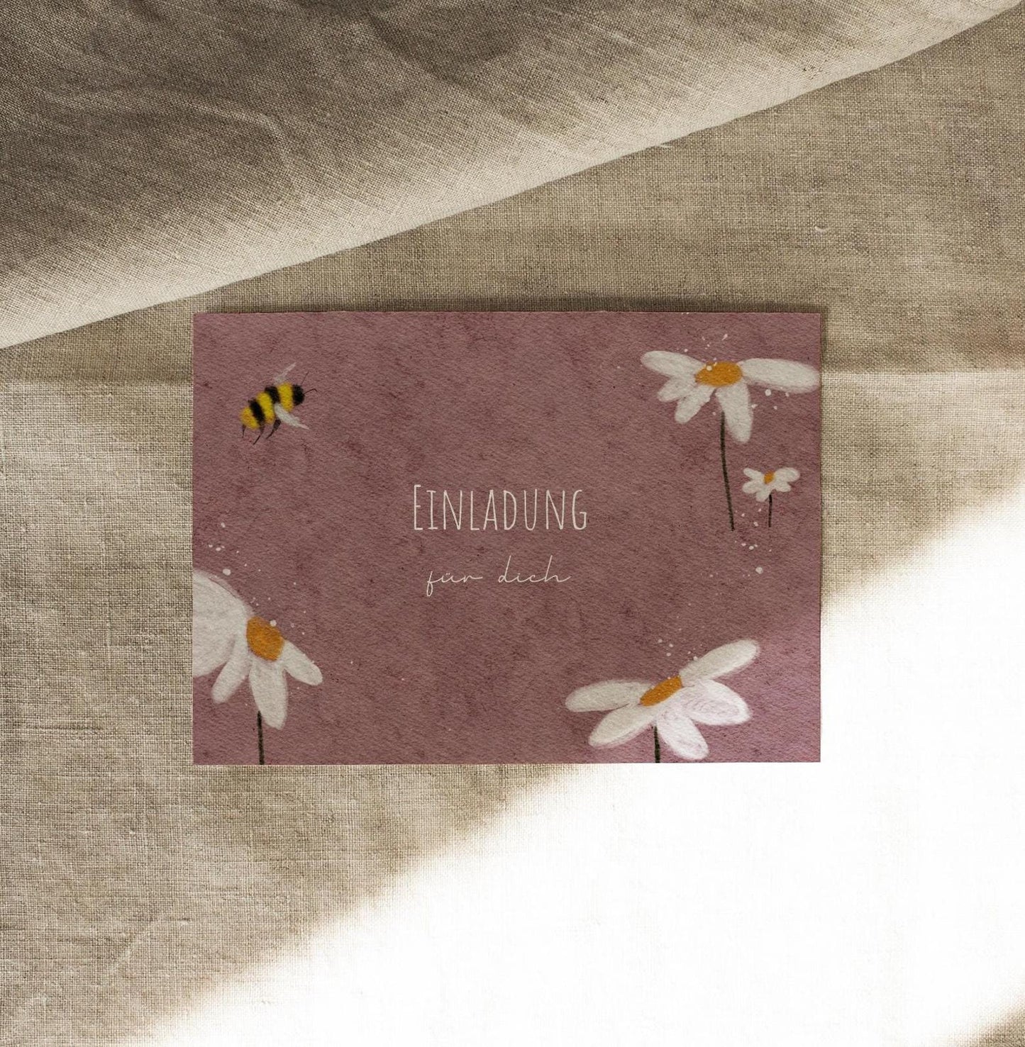 Einladungskarten-Set "Blumen“ (Rosa)