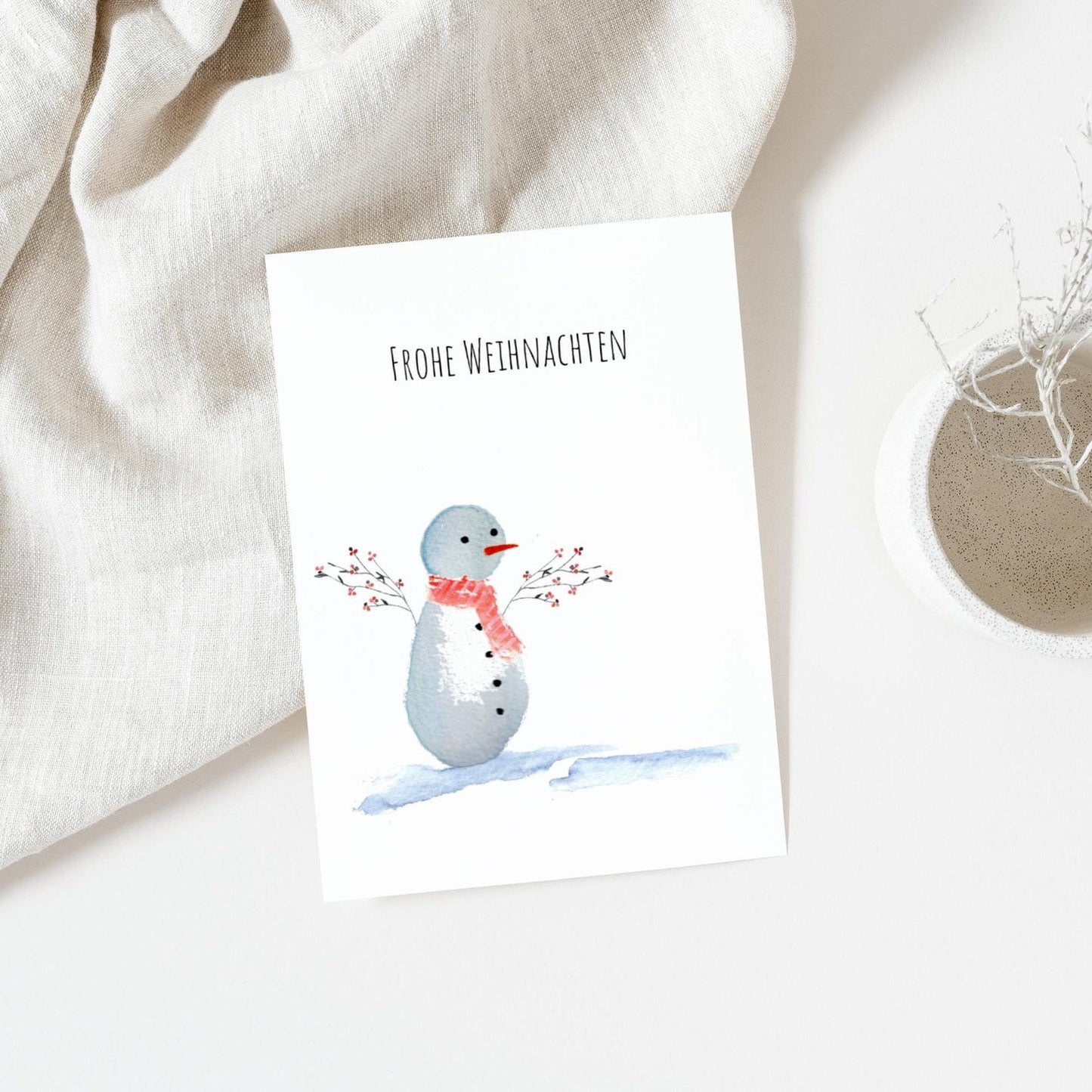 Weihnachtskarte "Schneemann"