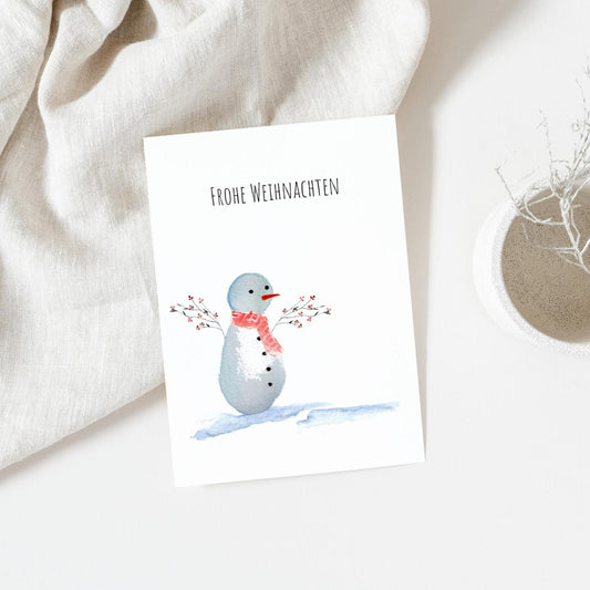 Weihnachtskarte "Schneemann"