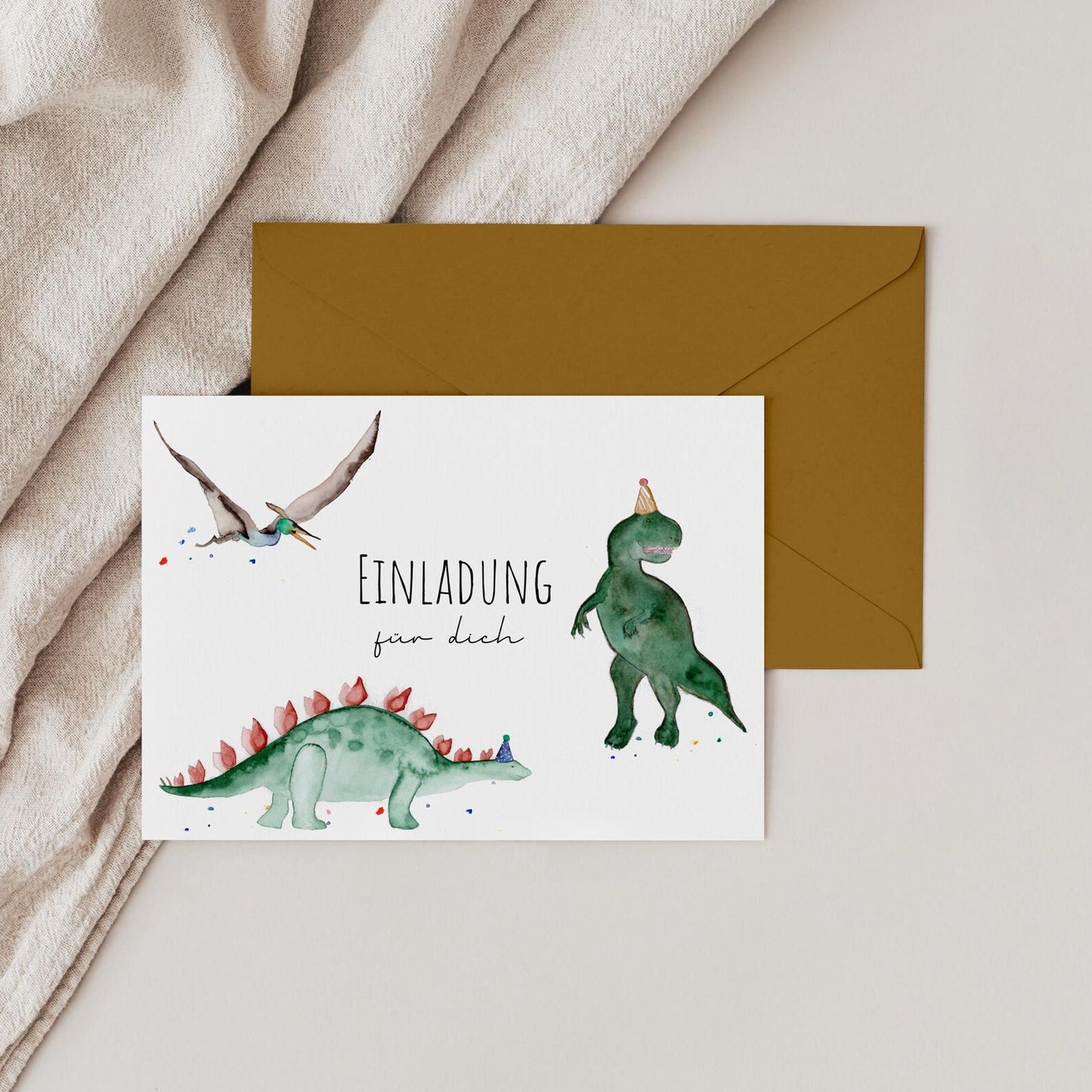 Einladungskarten-Set "Dino“