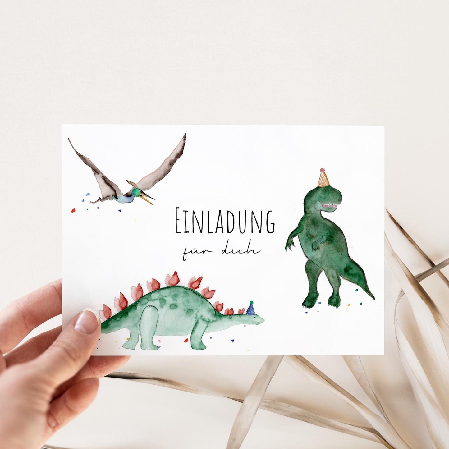 Einladungskarten-Set "Dino“