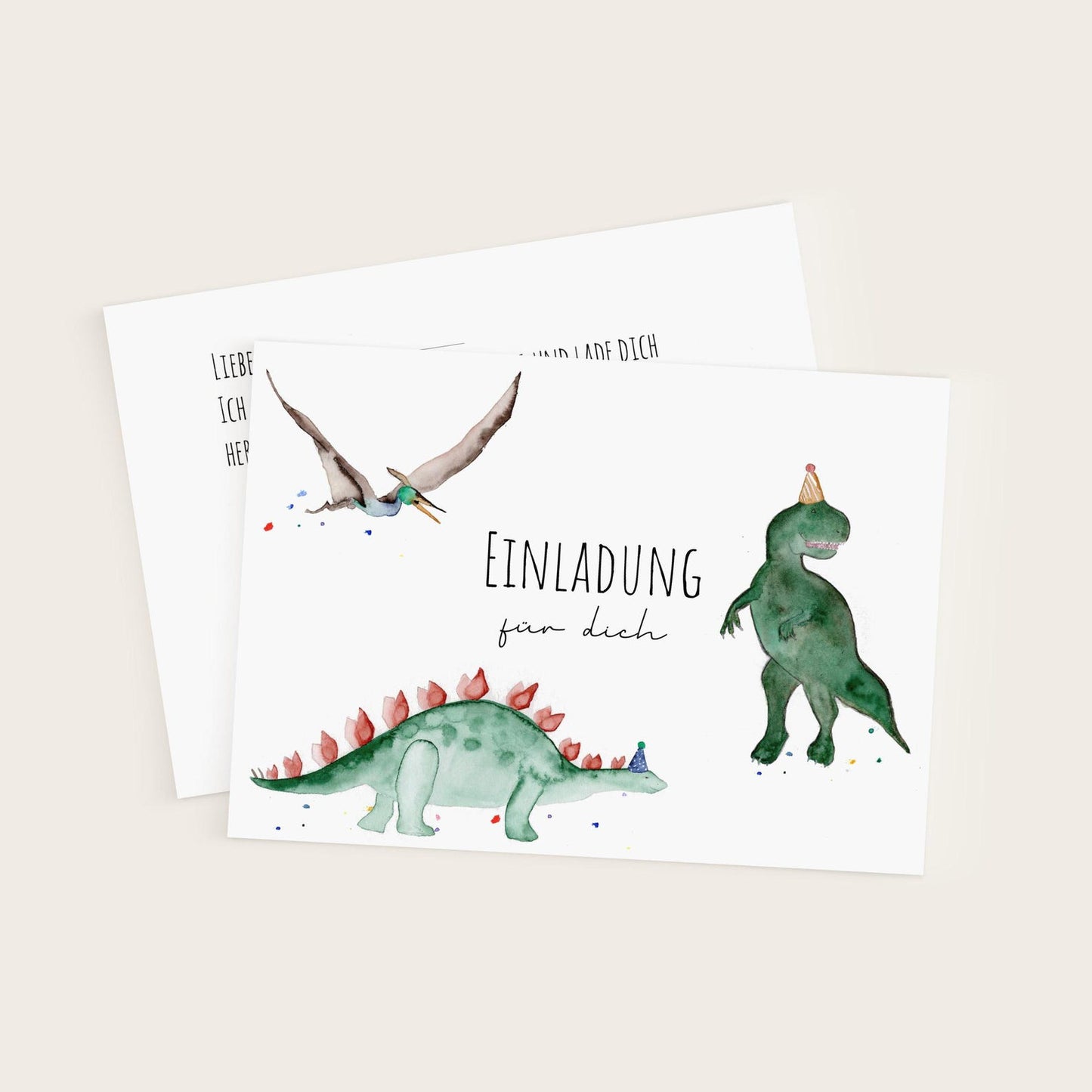 Einladungskarten-Set "Dino“