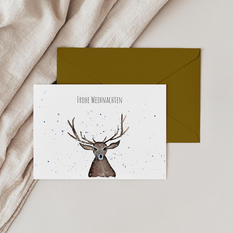 Weihnachtskarte "Hirsch"