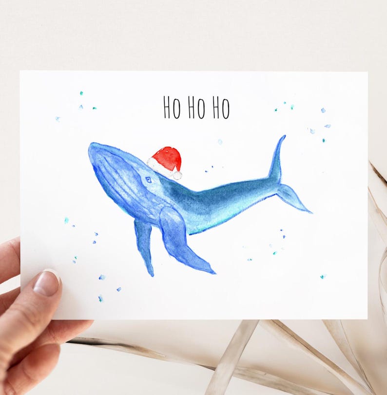 Weihnachtskarte "Wal"