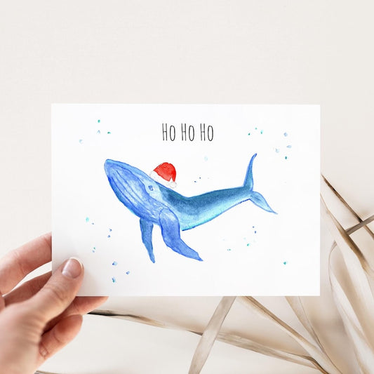 Weihnachtskarte "Wal"