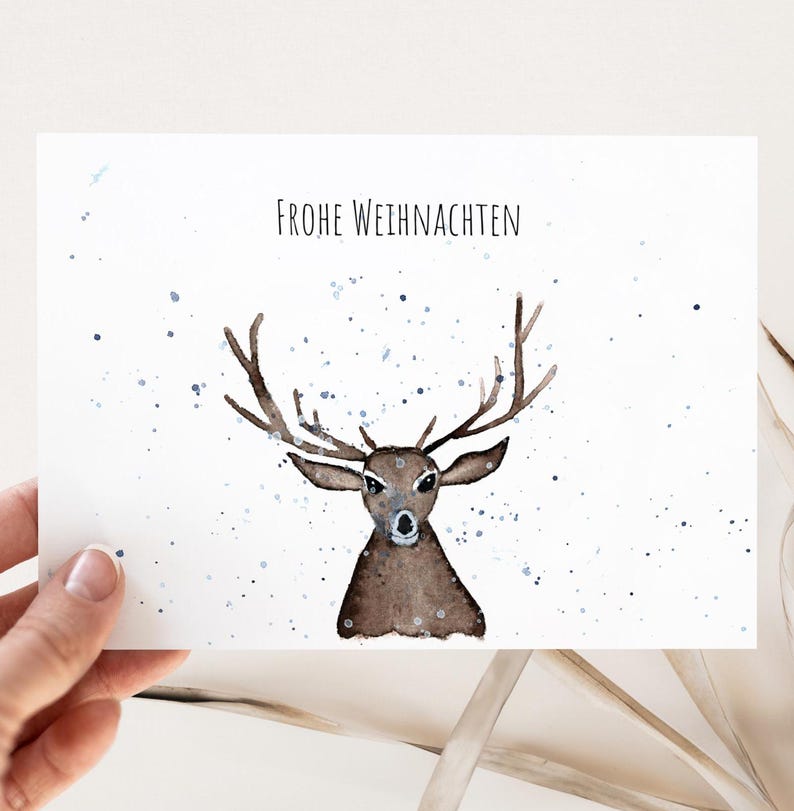 Weihnachtskarte "Hirsch"
