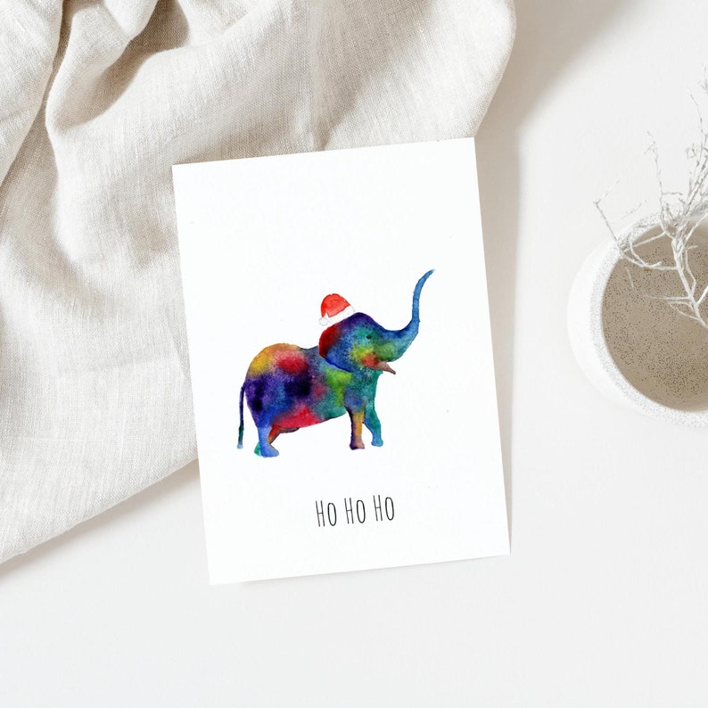 Weihnachtskarte "Elefant"