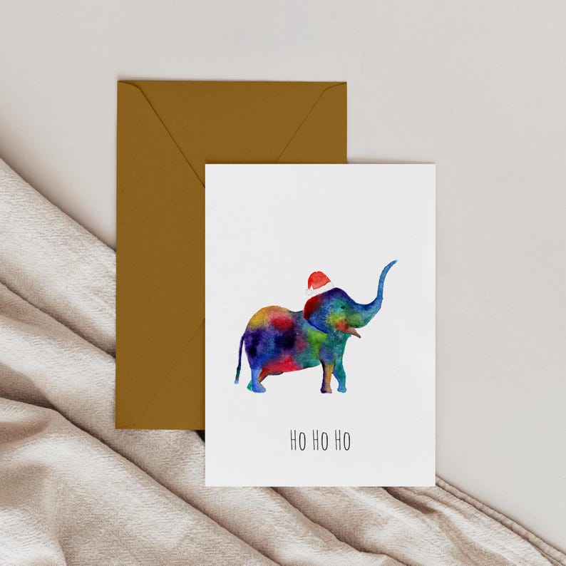 Weihnachtskarte "Elefant"