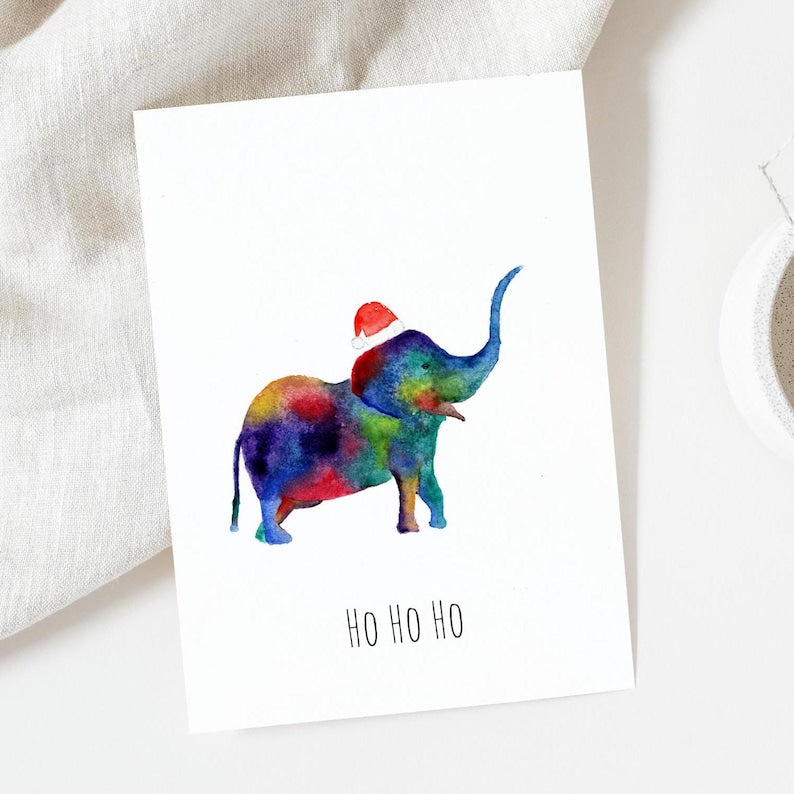 Weihnachtskarte "Elefant"