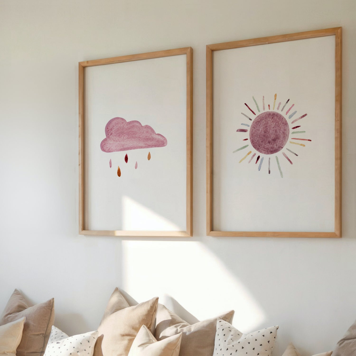 Kinderposter Wolke im Format DIN A4, ungerahmt geliefert.