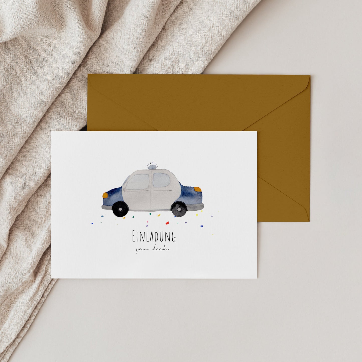 Einladungskarte-Set "Polizei“