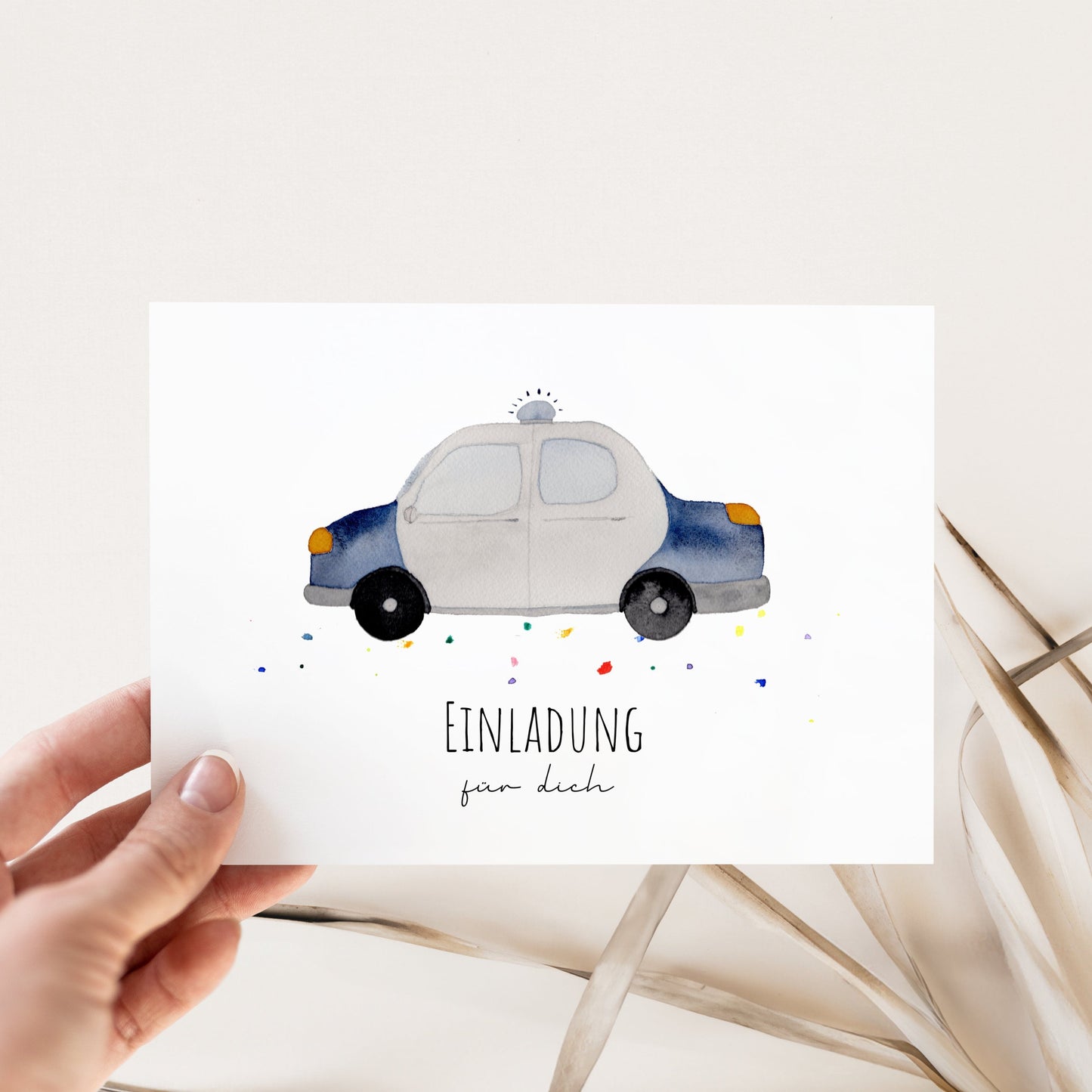 Einladungskarte-Set "Polizei“