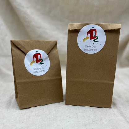 „Schön, dass du da warst“-Sticker für den Kindergeburtstag im Motiv Indoor Spielplatz.